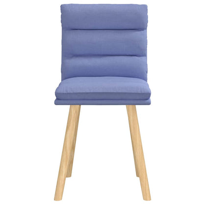 vidaXL Esszimmerstühle 2 Stk. Jeansblau Stoff