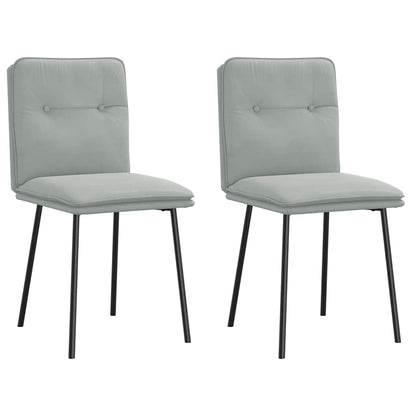 vidaXL Chaises de salle à manger 2 pcs Velours gris clair