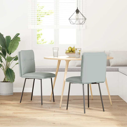 vidaXL Chaises de salle à manger 2 pcs Velours gris clair
