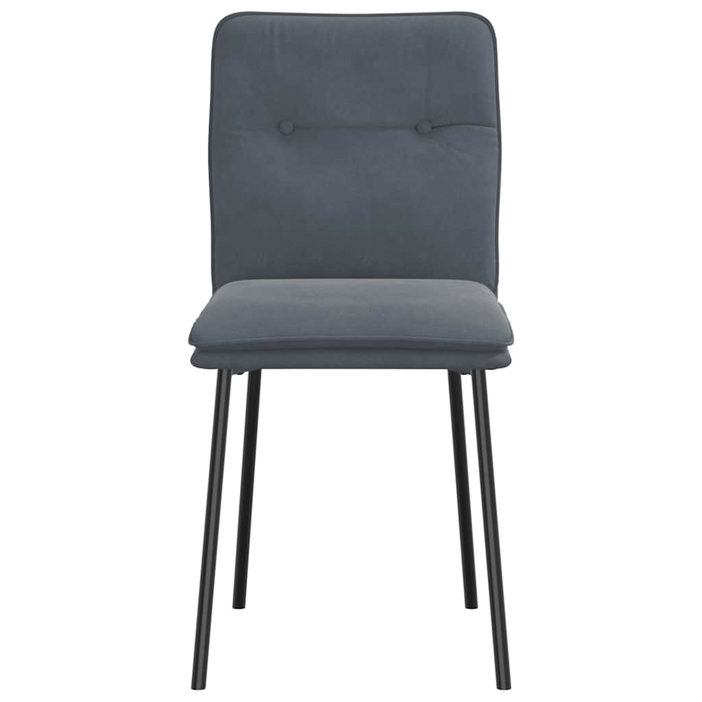vidaXL Chaises de salle à manger 2 pcs Velours gris foncé