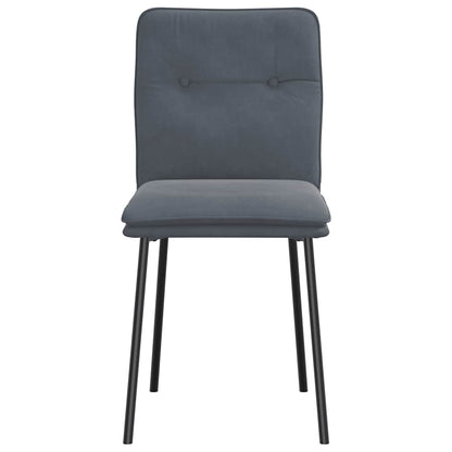 vidaXL Chaises de salle à manger 2 pcs Velours gris foncé