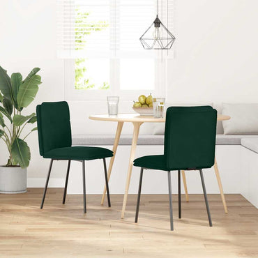vidaXL Chaises de salle à manger 2 pcs Velours vert foncé