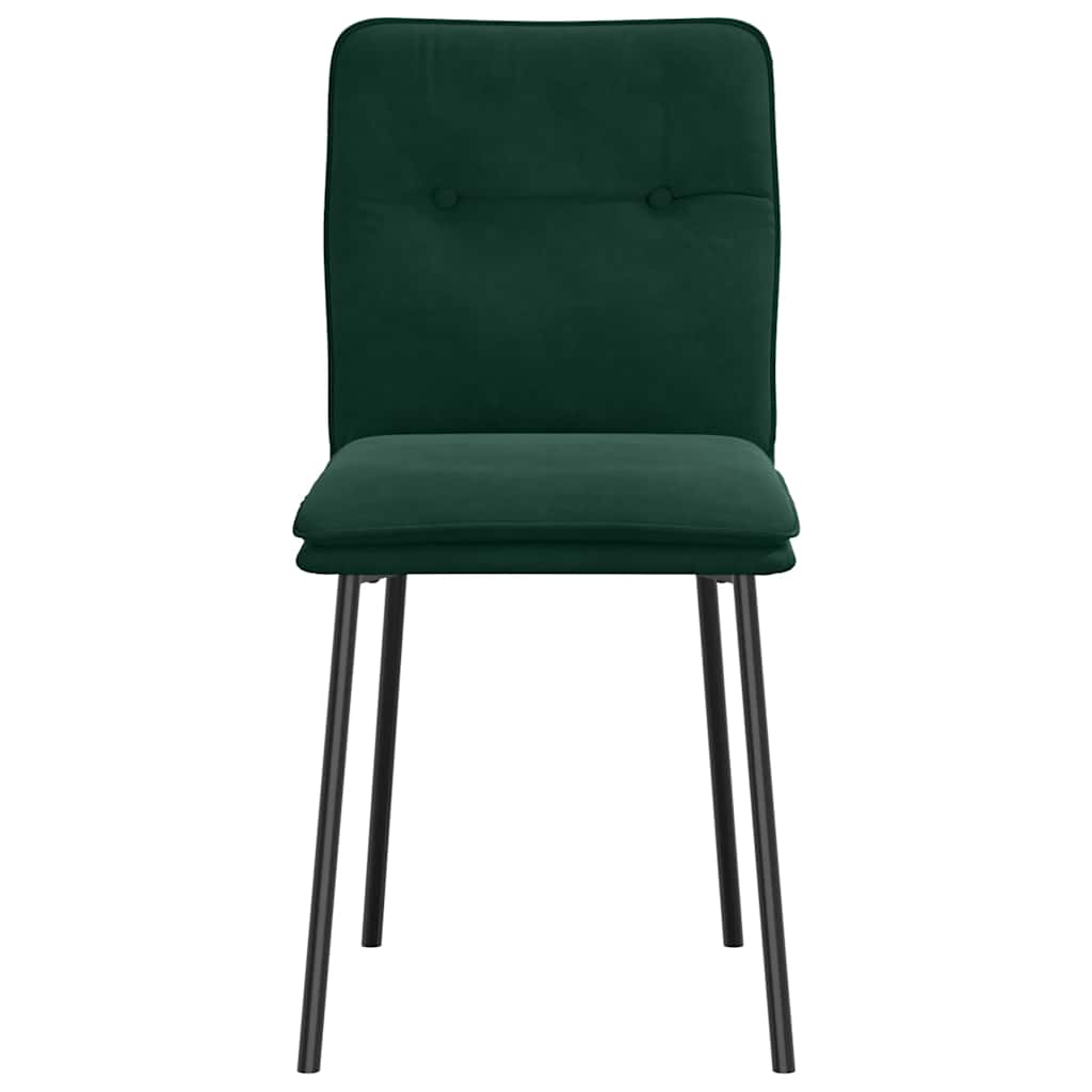 vidaXL Chaises de salle à manger 2 pcs Velours vert foncé