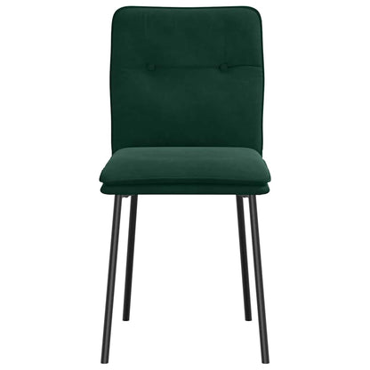 vidaXL Chaises de salle à manger 2 pcs Velours vert foncé