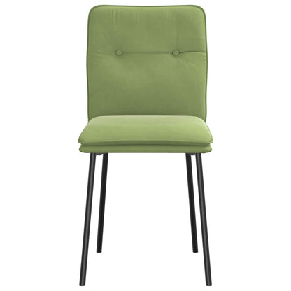 vidaXL Chaises de salle à manger 2 pcs Vert clair Velours