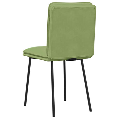 vidaXL Chaises de salle à manger 2 pcs Vert clair Velours