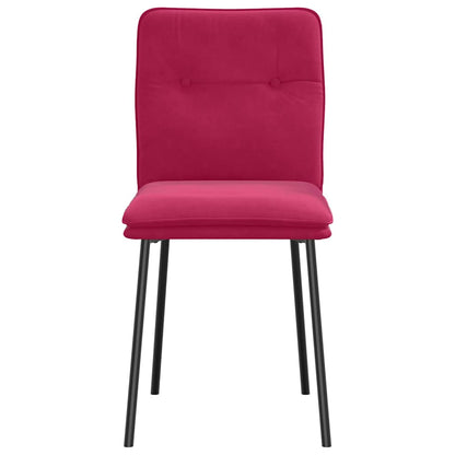 vidaXL Chaises de salle à manger 2 pcs Velours rouge bordeaux