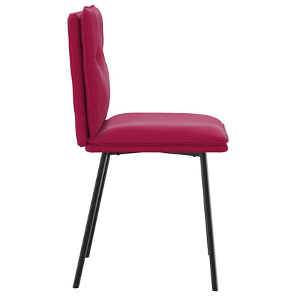 vidaXL Chaises de salle à manger 2 pcs Velours rouge bordeaux