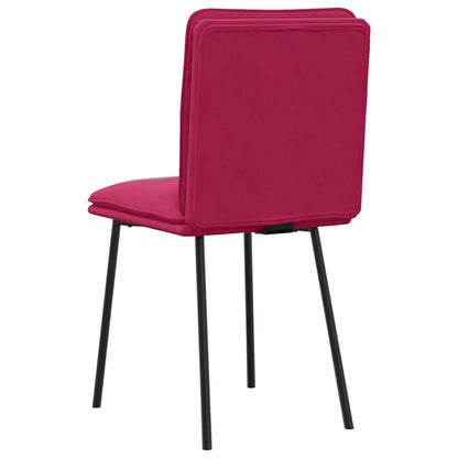 vidaXL Chaises de salle à manger 2 pcs Velours rouge bordeaux