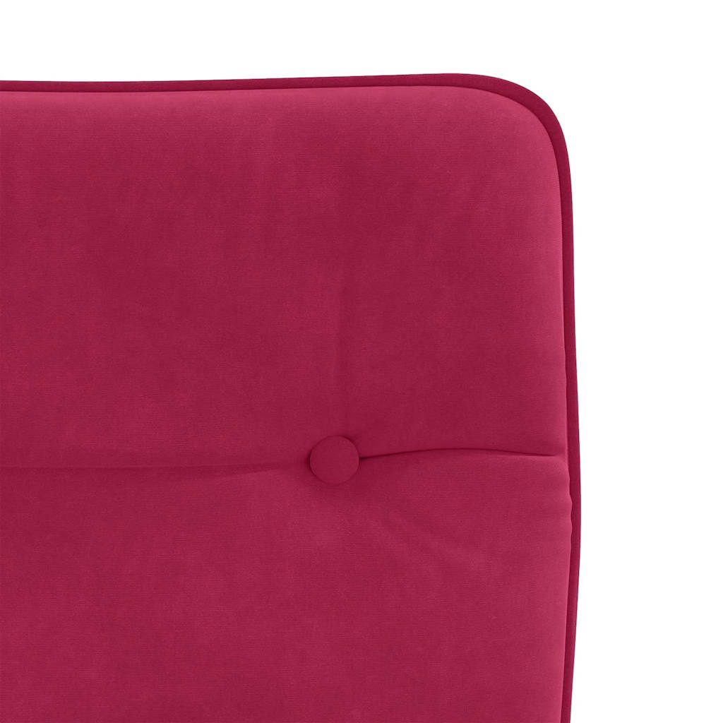 vidaXL Chaises de salle à manger 2 pcs Velours rouge bordeaux