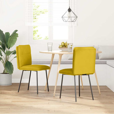 vidaXL Esszimmerstühle 2 Stk. Gelb Samt