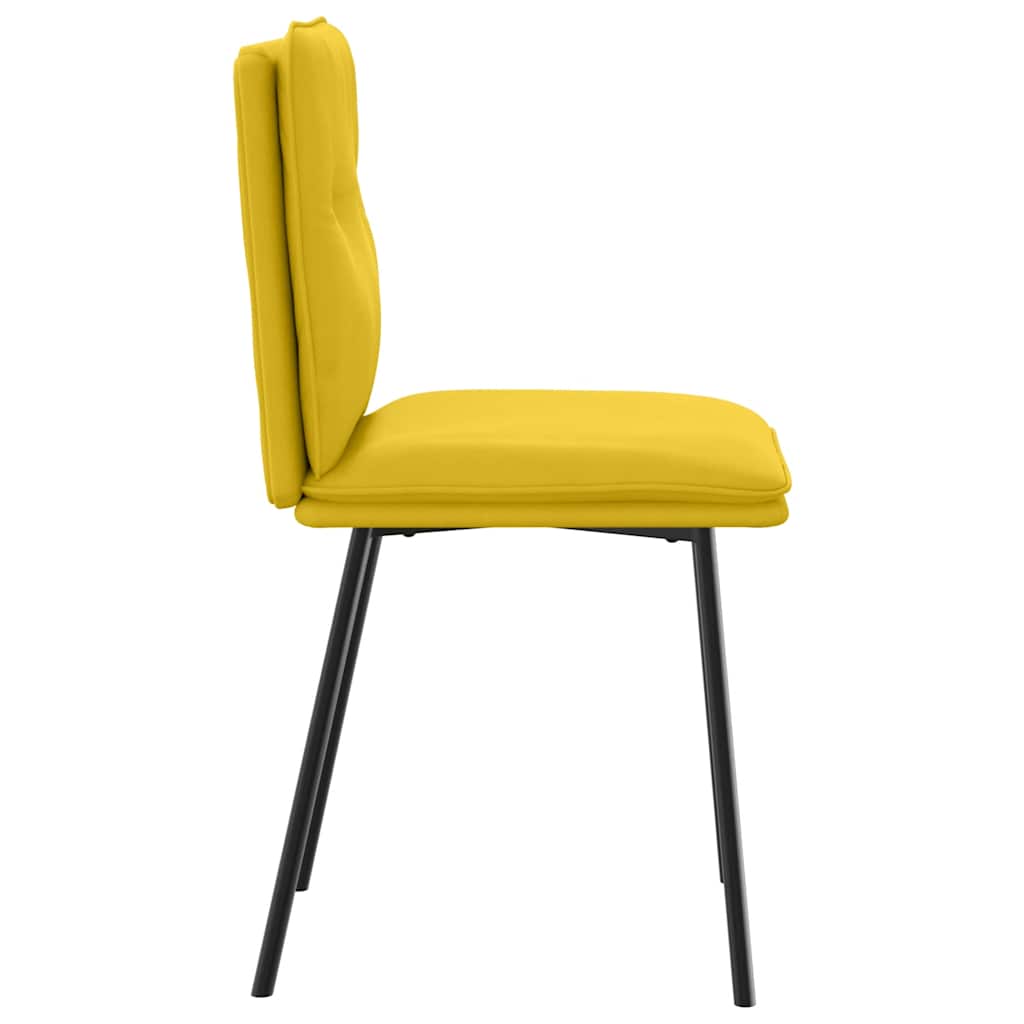 Esszimmerstühle 2 Stk. Gelb Samt