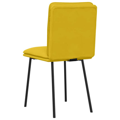 Esszimmerstühle 2 Stk. Gelb Samt