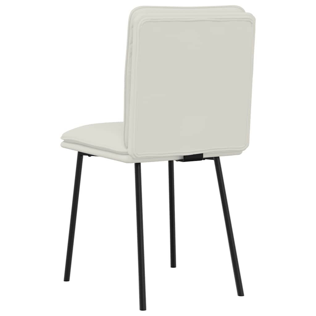 vidaXL Esszimmerstühle 2 Stk. Creme Samt