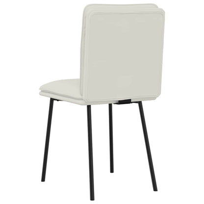 vidaXL Esszimmerstühle 2 Stk. Creme Samt