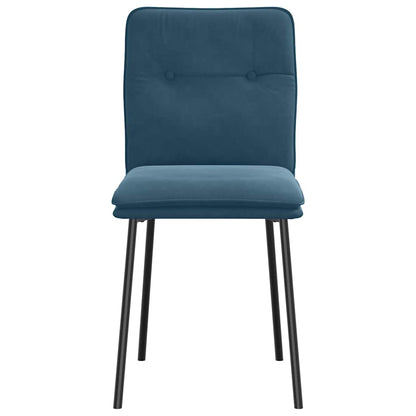 vidaXL Chaises de salle à manger 2 pcs Velours bleu