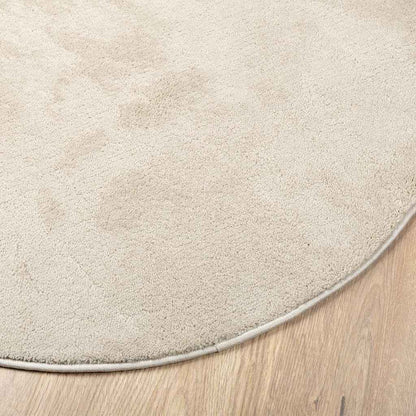 vidaXL Tapis de sol ovales HUARTE Beige 80 x 150 cm 100 % polyester