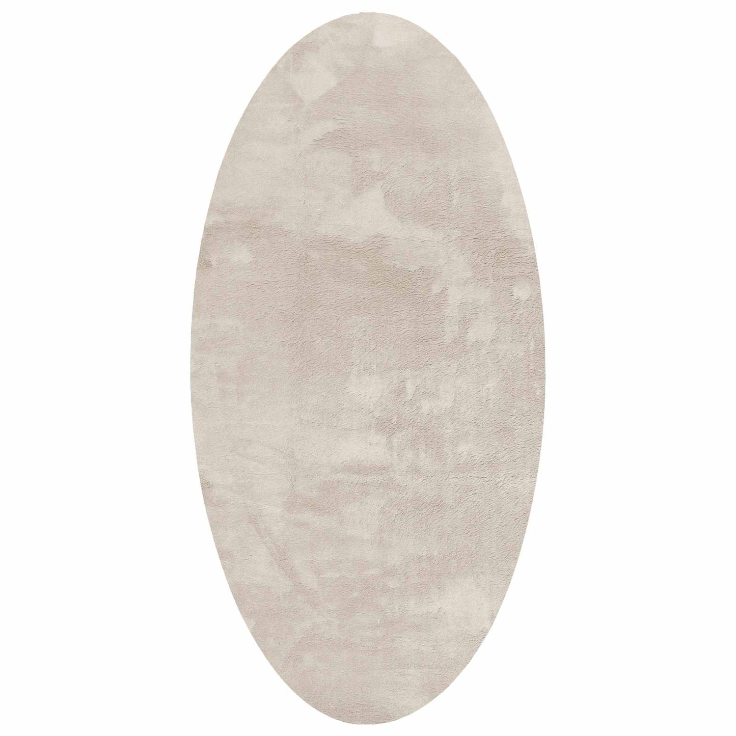 vidaXL Tapis de sol ovales HUARTE Beige 80 x 150 cm 100 % polyester
