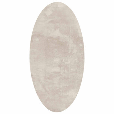 vidaXL Tapis de sol ovales HUARTE Beige 80 x 150 cm 100 % polyester
