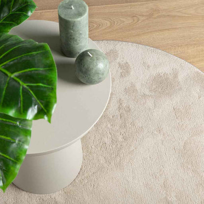 Bereichsteppiche Oval HUARTE Beige 100 x 200 cm 100 %Polyester