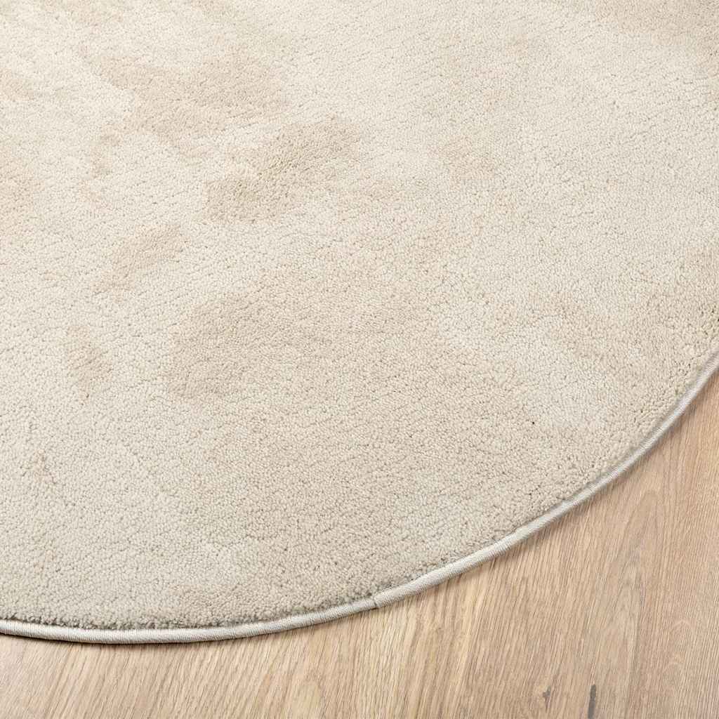 Bereichsteppiche Oval HUARTE Beige 100 x 200 cm 100 %Polyester
