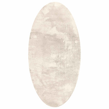 vidaXL Tapis de zones ovale HUARTE Beige 100 x 200 cm 100 % polyester