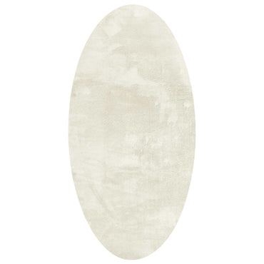 vidaXL Tapis de zone ovales HUARTE Crème 100 x 200 cm 100 % polyester