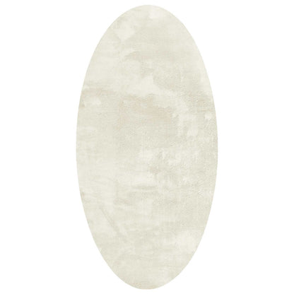 Bereichsteppiche Oval HUARTE Creme 100 x 200 cm 100 %Polyester