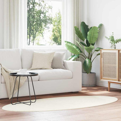 Bereichsteppiche Oval HUARTE Creme 120 x 170 cm 100 %Polyester