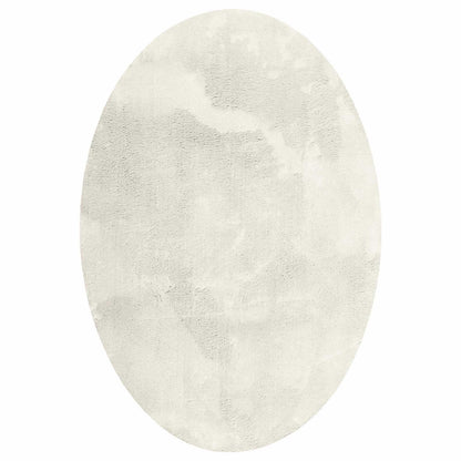 Bereichsteppiche Oval HUARTE Creme 140 x 200 cm 100 %Polyester