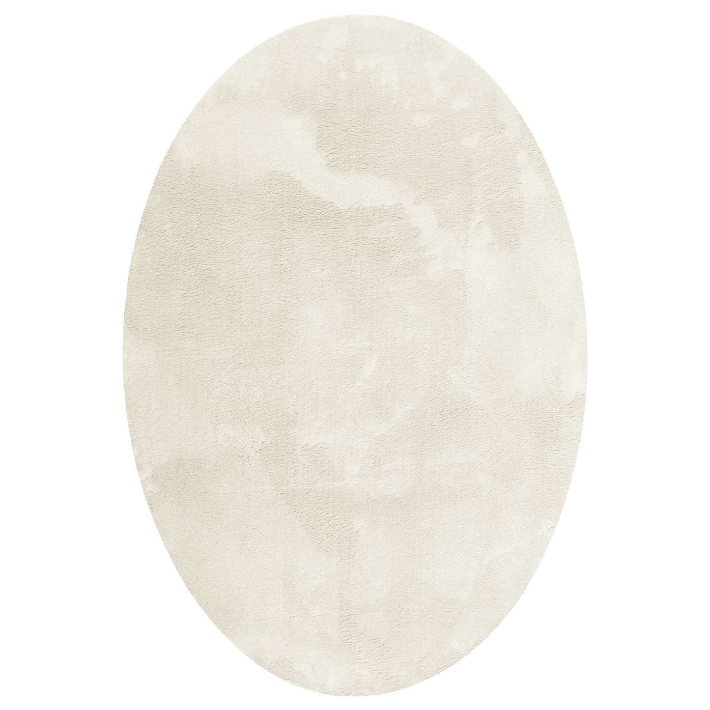 vidaXL Tapis d'appoint Ovale HUARTE Crème 160 x 230 cm 100 % Polyester