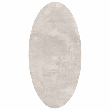 vidaXL Tapis d'intérieur ovale HUARTE sable 80 x 150 cm 100 % polyester
