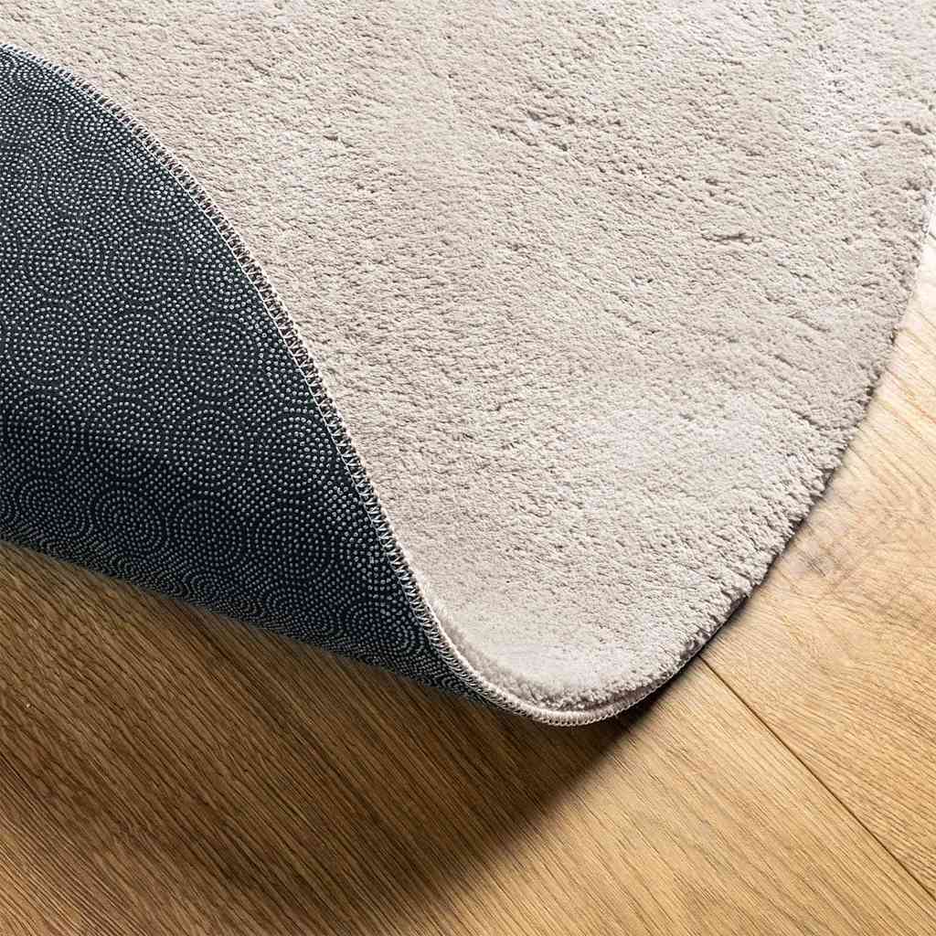 vidaXL Tapis de salon ovale HUARTE Sable 120 x 170 cm 100 % polyester