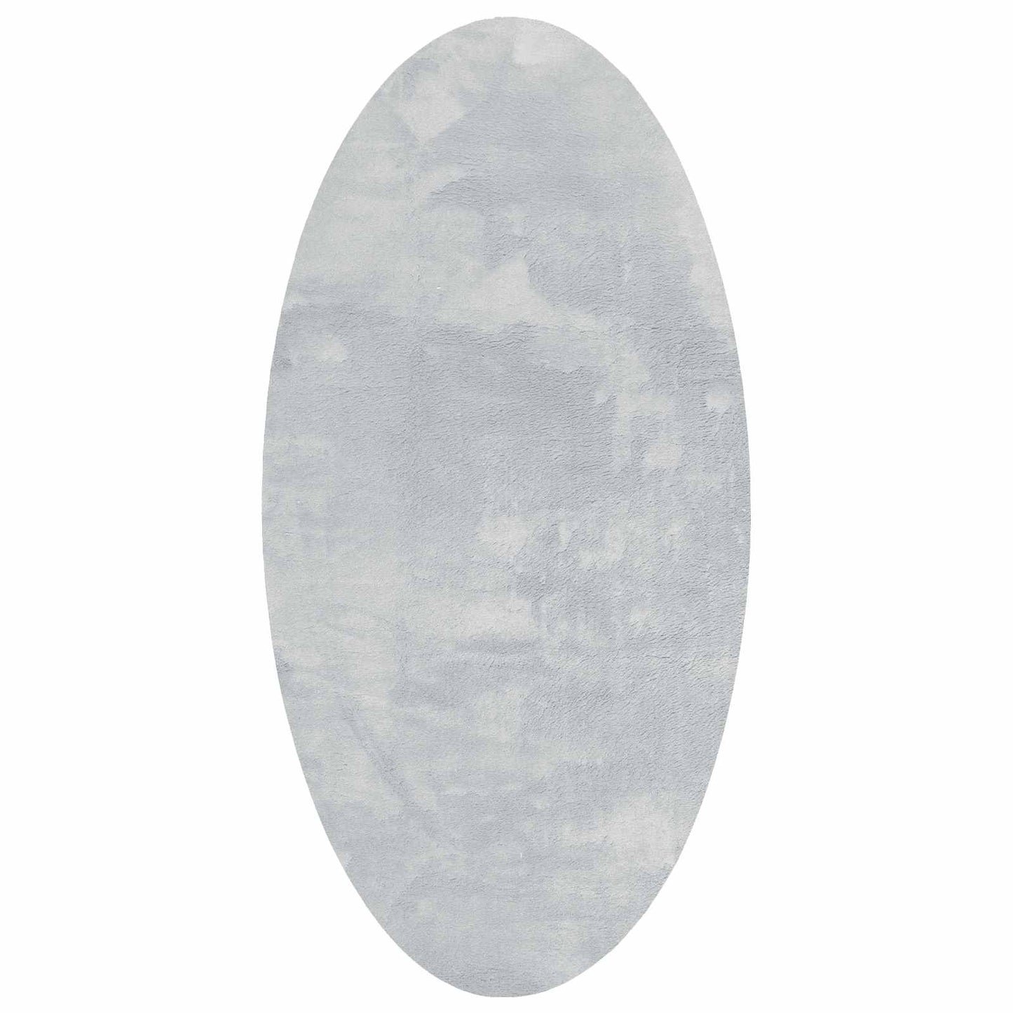 vidaXL Tapis d'intérieur ovale HUARTE gris 80 x 150 cm 100 % polyester