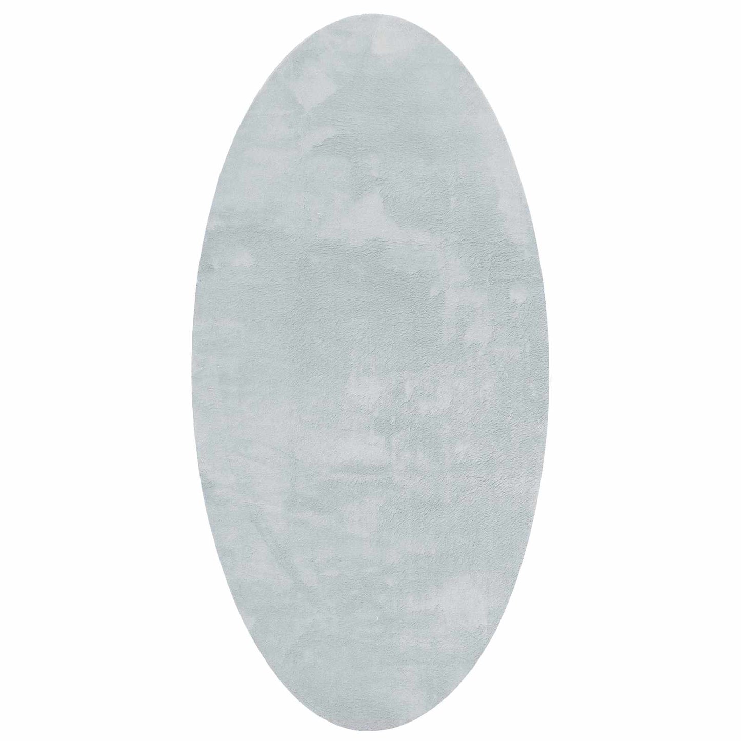 vidaXL Tapis d'appoint Ovale HUARTE Gris 100 x 200 cm 100 % polyester