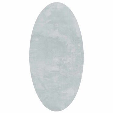 vidaXL Tapis d'appoint Ovale HUARTE Gris 100 x 200 cm 100 % polyester
