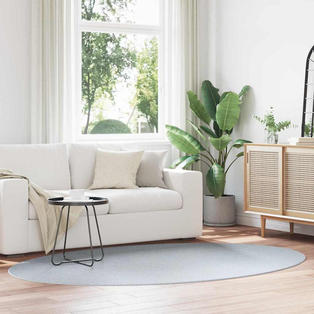 Bereichsteppiche Oval HUARTE Grau 160 x 230 cm 100 %Polyester