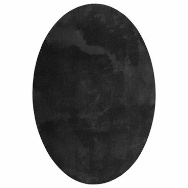 vidaXL Tapis ovales HUARTE noir 140 x 200 cm
