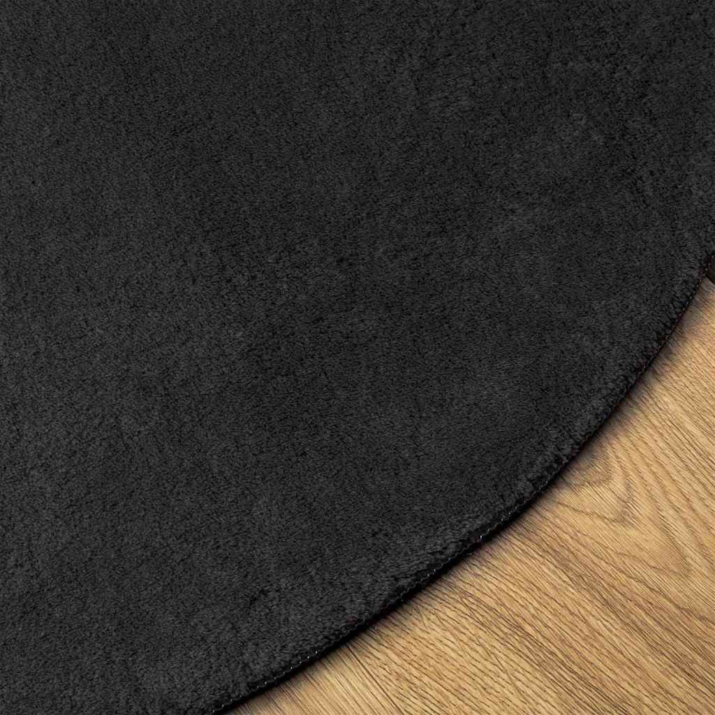 vidaXL Tapis d'appoint Ovale HUARTE Noir 160 x 230 cm