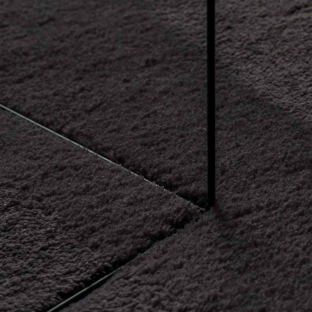vidaXL Tapis d'appoint Ovale HUARTE Noir 160 x 230 cm