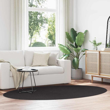 vidaXL Tapis d'appoint Ovale HUARTE Noir 160 x 230 cm