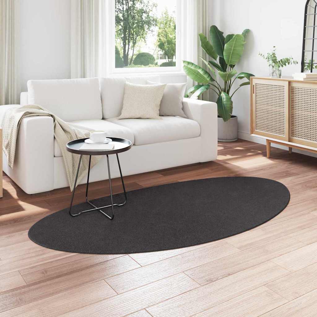 vidaXL Tapis à motifs HUARTE Anthracite 100 x 200 cm Polyester