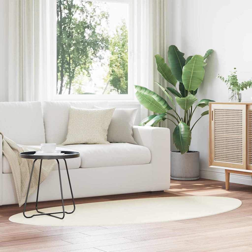 vidaXL Bereichsteppiche HUARTE Creme 80 x 150 cm Polyester