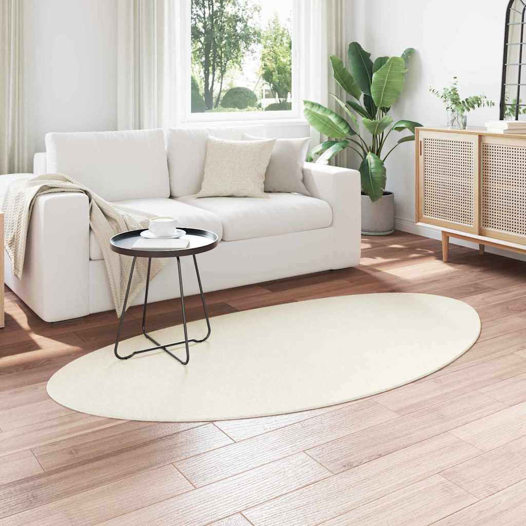 vidaXL Bereichsteppiche HUARTE Creme 80 x 150 cm Polyester