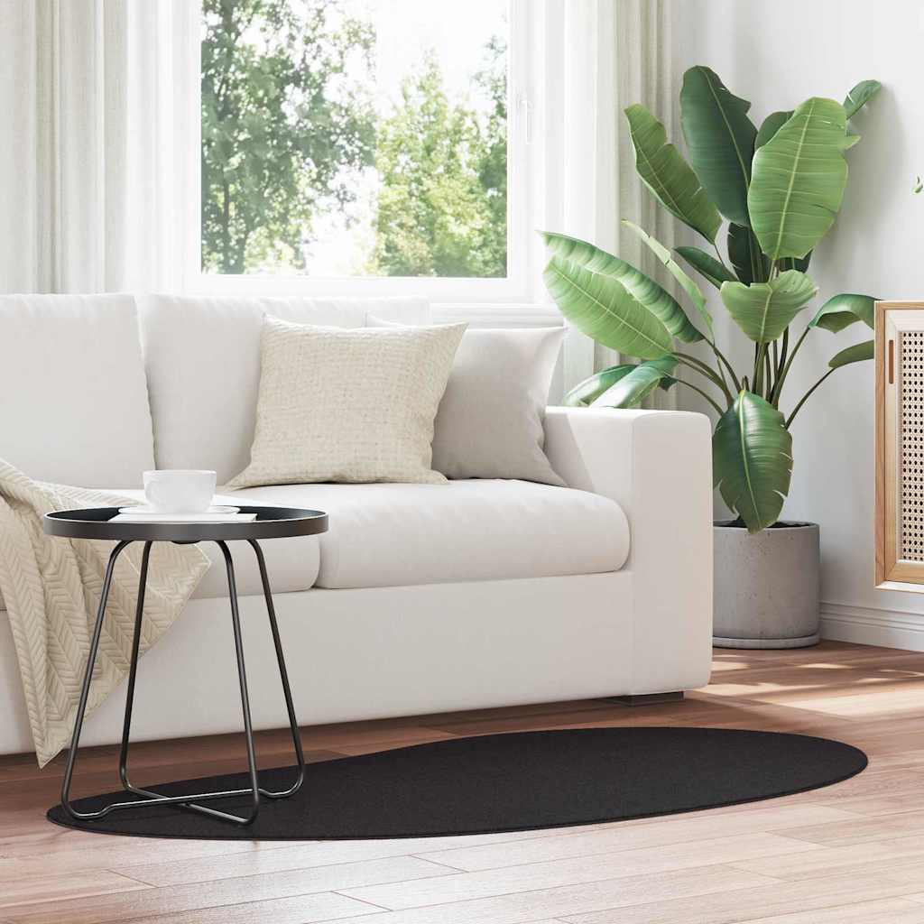 vidaXL Bereichsteppiche HUARTE Schwarz 80 x 150 cm Polyester