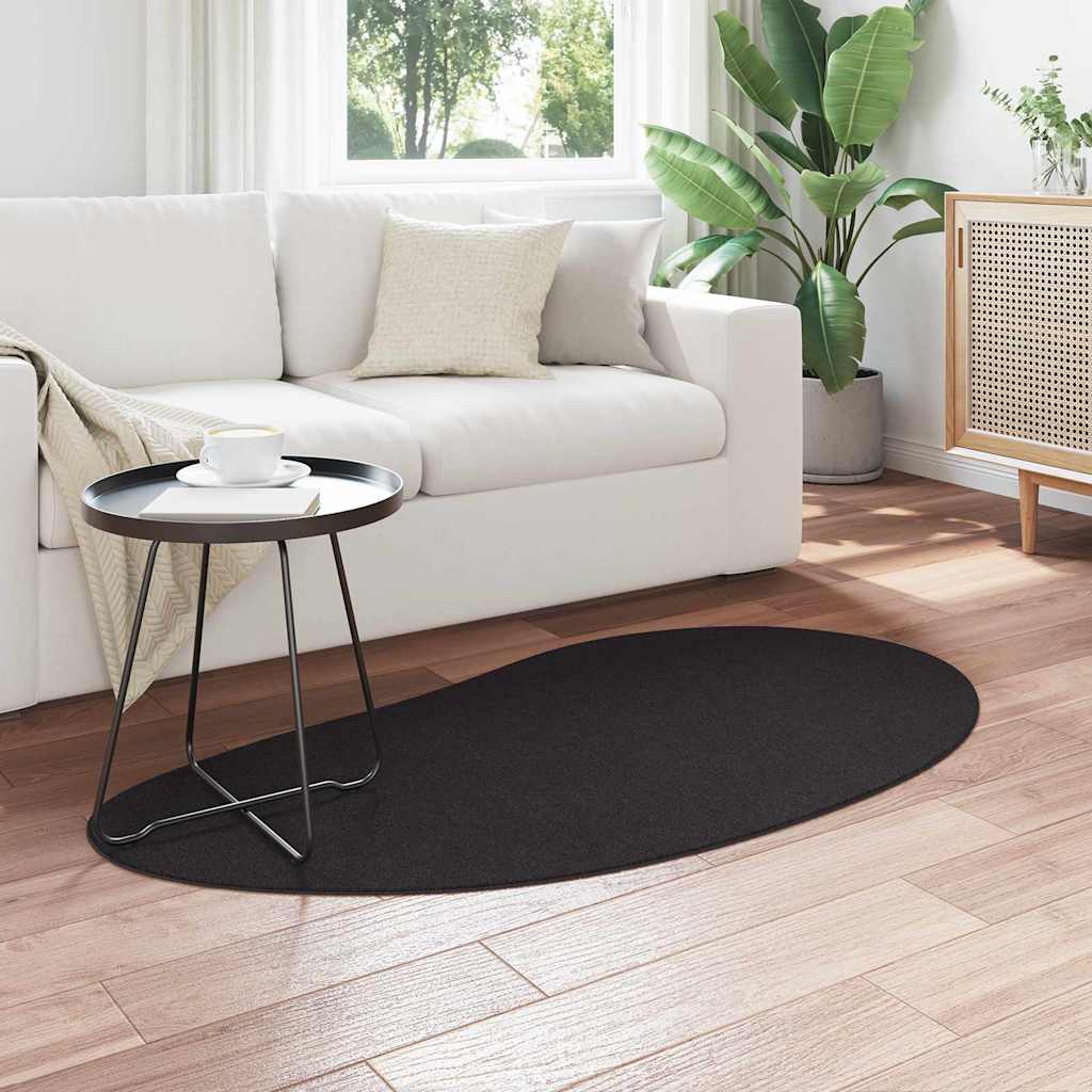 vidaXL Bereichsteppiche HUARTE Schwarz 80 x 150 cm Polyester