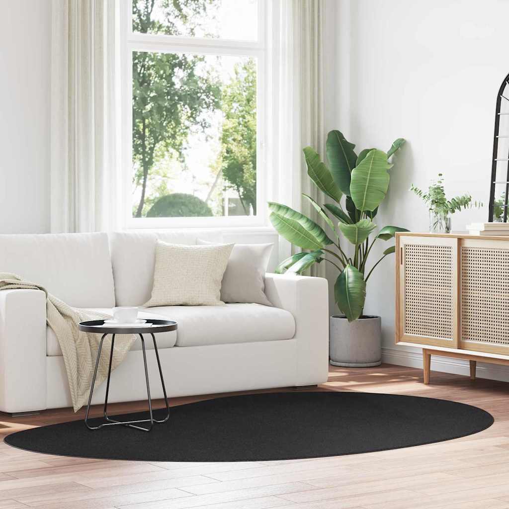 vidaXL Tapis d'appoint HUARTE Noir 160 x 230 cm Polyester