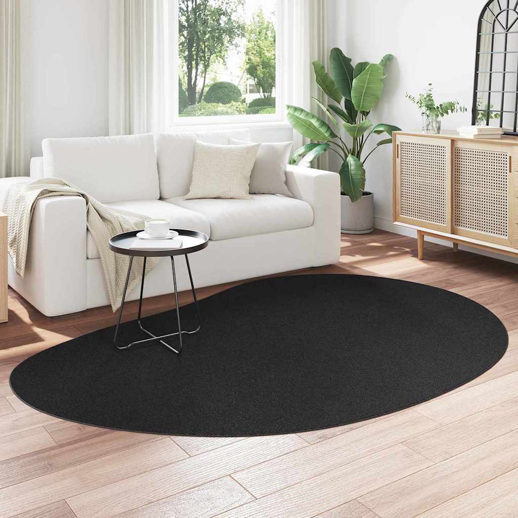 vidaXL Tapis d'appoint HUARTE Noir 160 x 230 cm Polyester
