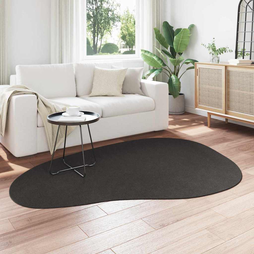 vidaXL Tapis de sol HUARTE Anthracite 140 x 200 cm Polyester