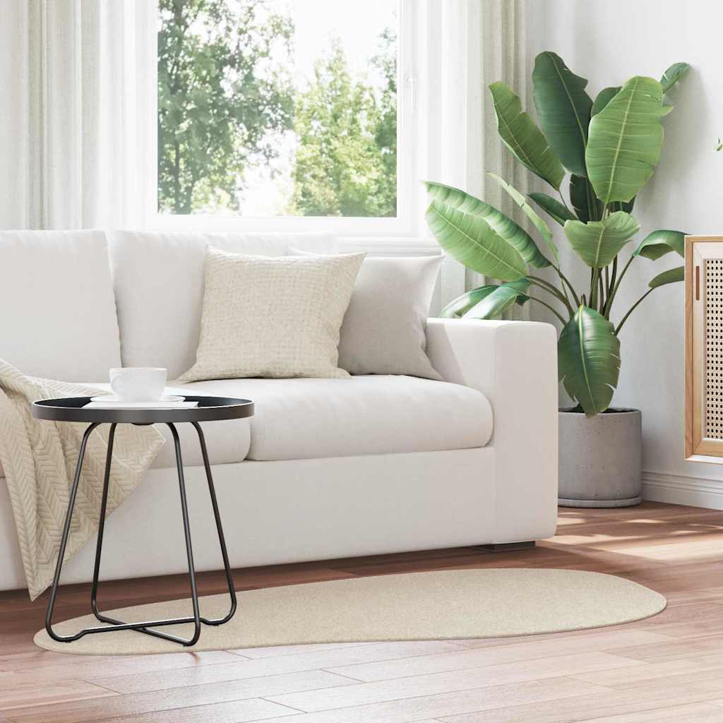 vidaXL Tapis de zone HUARTE Beige 80 x 150 cm Polyester
